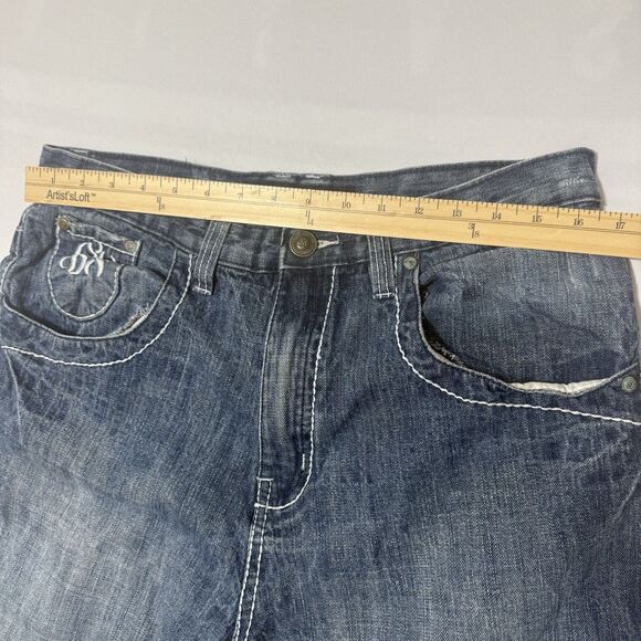 Brooklyn Express Men's Blue Jeans 36 X 34 Distressed Vtg Y2K - Picture 3 of 13